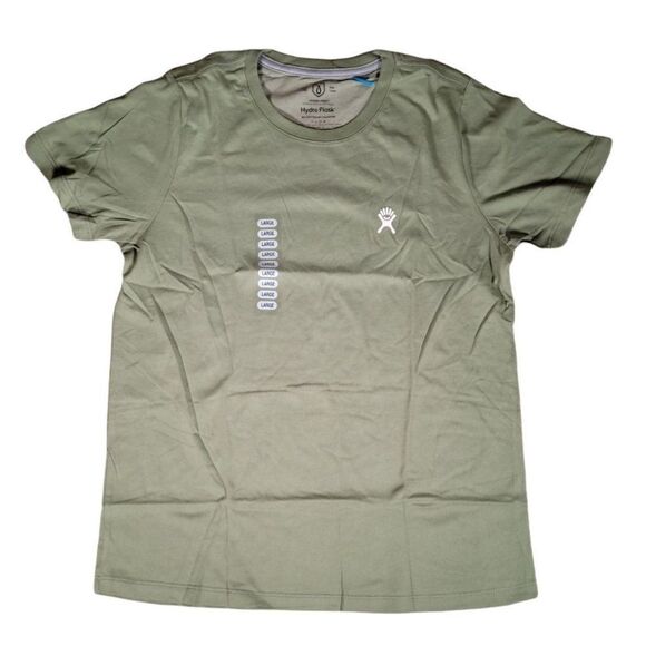 Hydro Flask Women's Olive Logo T-Shirt Sz L - Picture 1 of 7